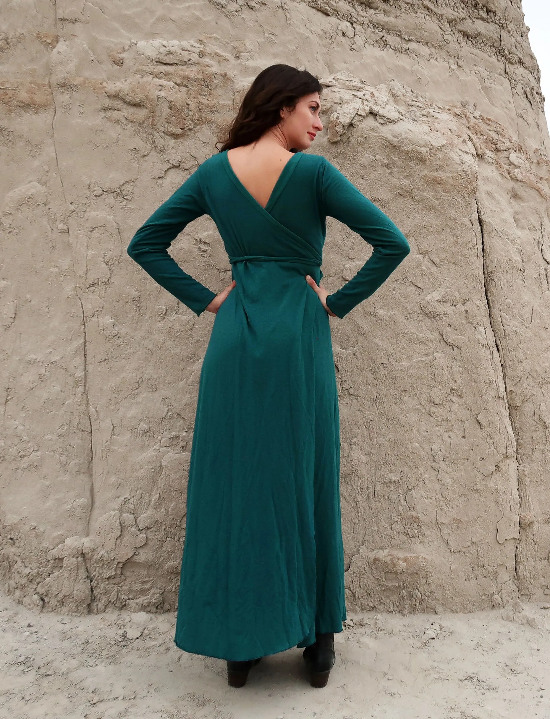 Flip Wrap Simplicity Long Dress