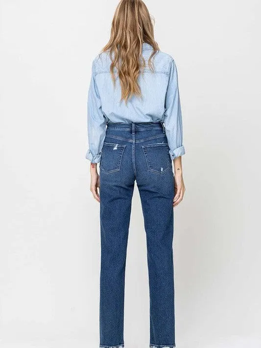 Flying Monkey Los Angeles Super High Rise Straight Leg Jeans