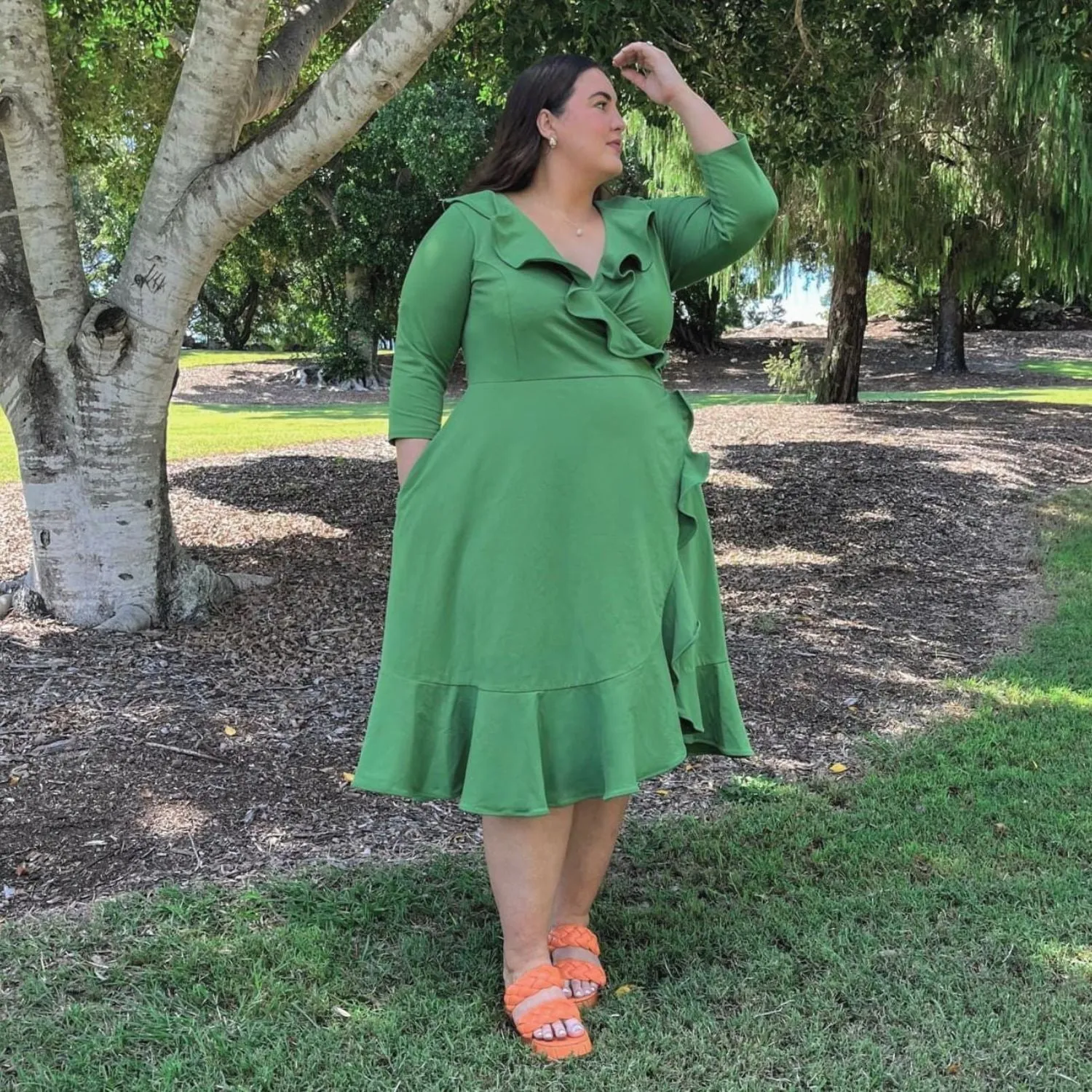 Frill Wrap Dress