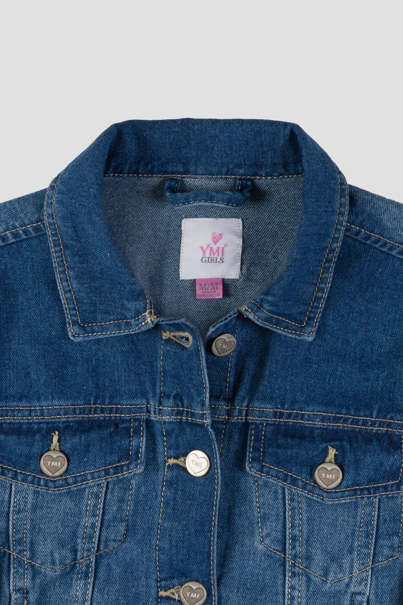 Girls Basic Oversized Denim Jacket