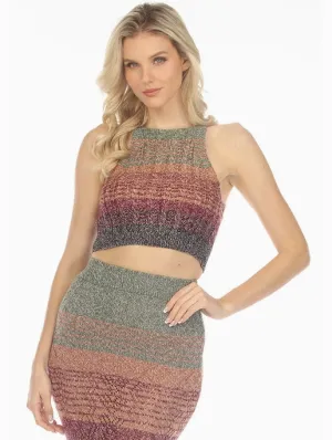 Gradient Knit Racerback Crop Top