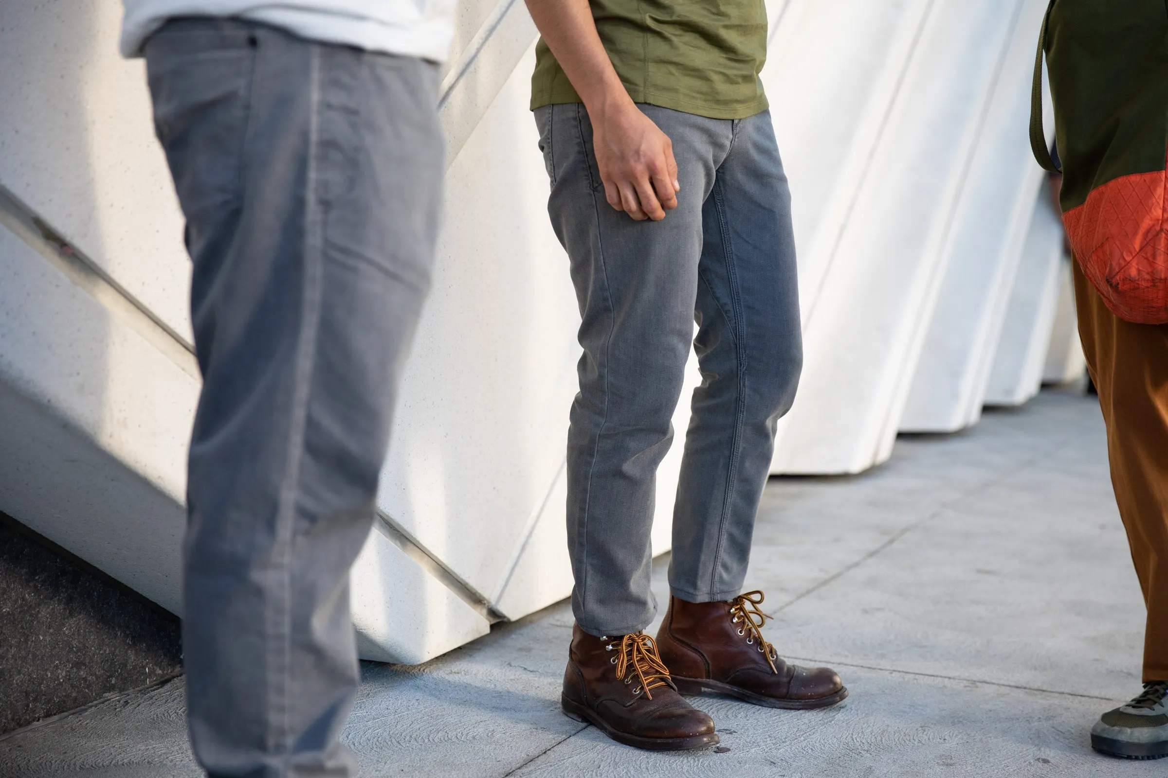 grey wash CORDURA® slim jeans