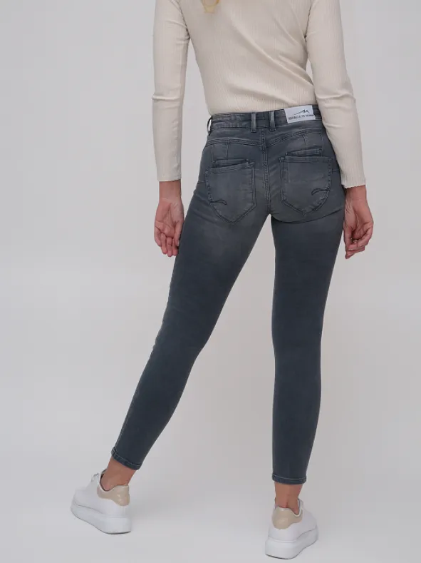 Grijze 5 pocket jeans | M.O.D. Ellen skinny fit tura grey L32