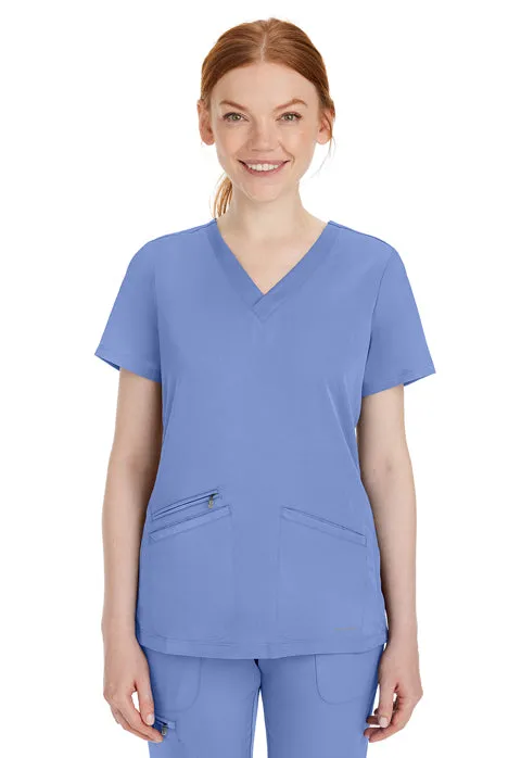 HH Works by Healing Hands Women's Mariah Rib Trim Scrub Top 2530