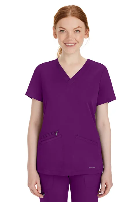 HH Works by Healing Hands Women's Mariah Rib Trim Scrub Top 2530