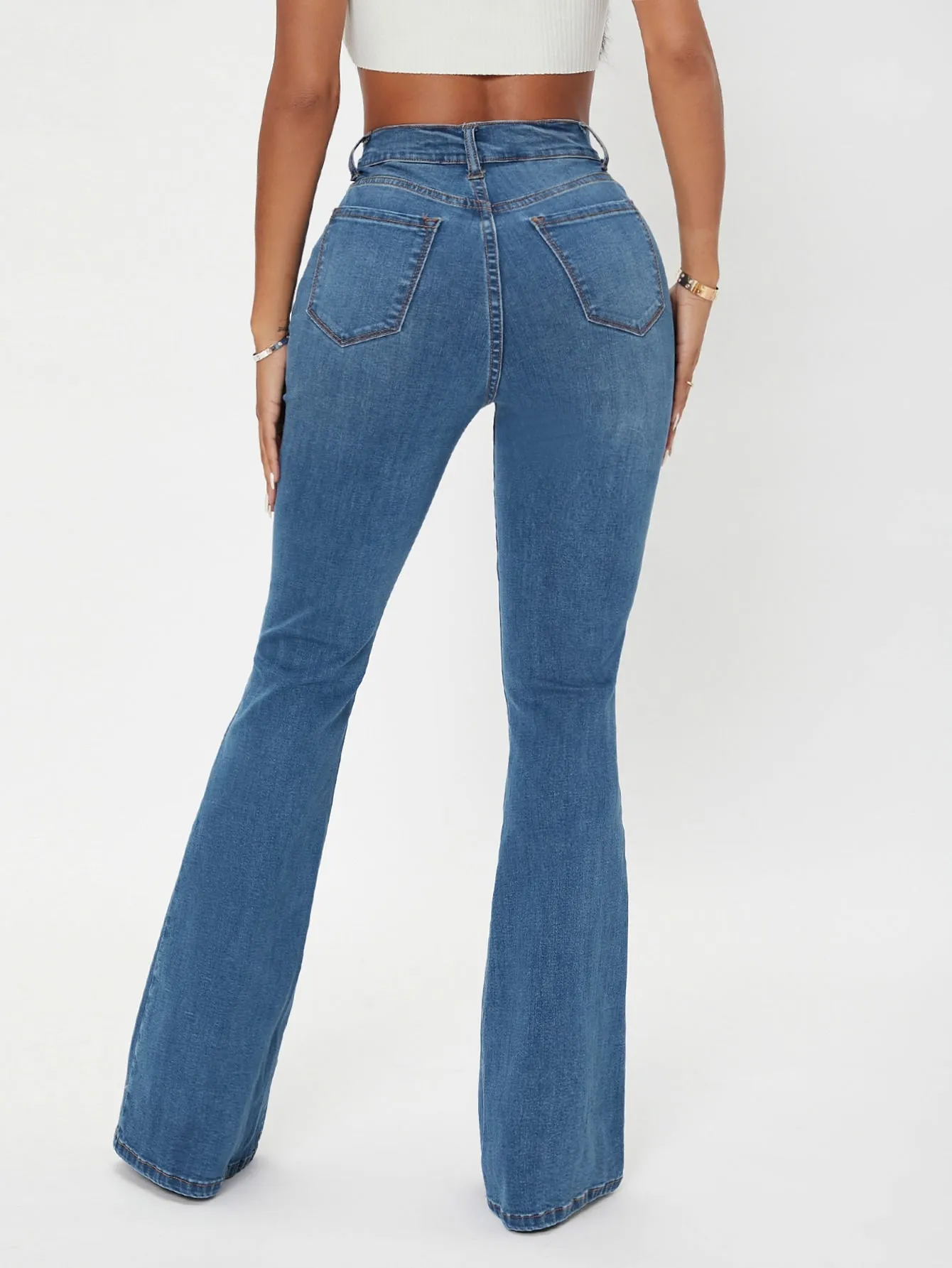 High Waist Flare Leg Jeans