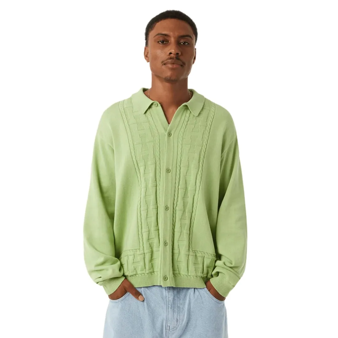 Huf Towner Long Sleeve Knit Top - Pistachio