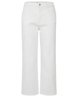 Ichi Ziggy White Straight Leg Jeans