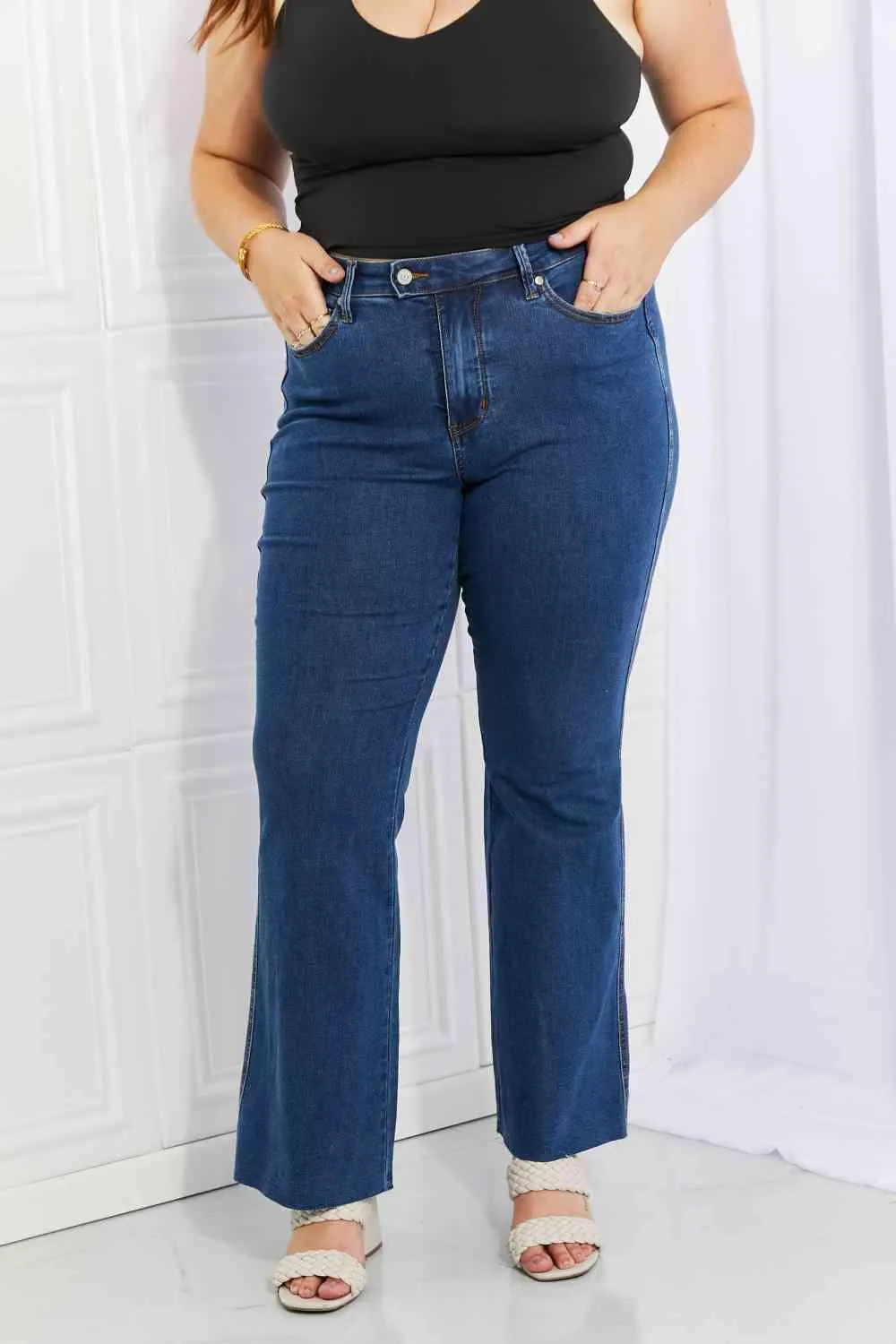 Judy Blue Ava Full Size Cool Jeans Tummy Control Flare