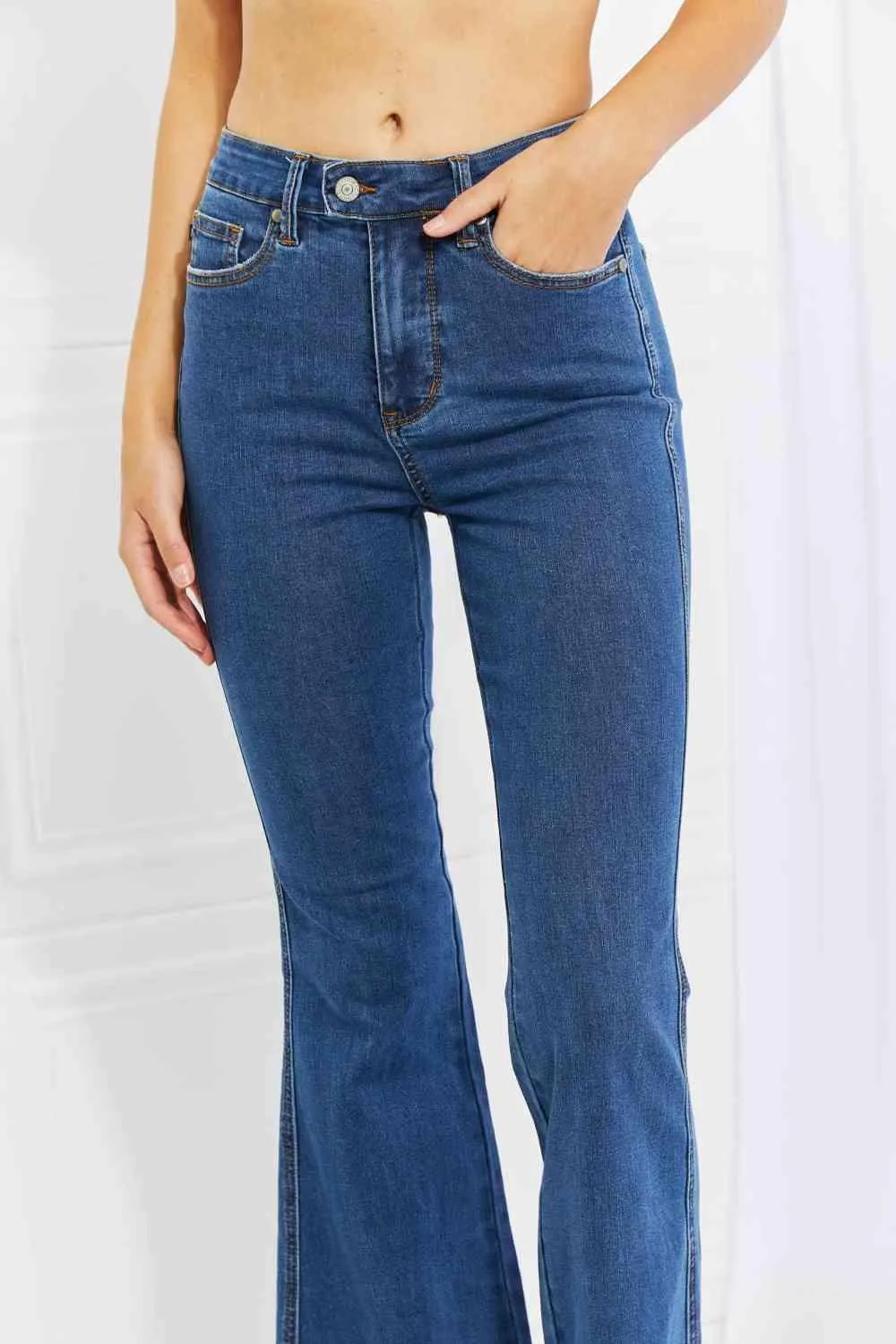 Judy Blue Ava Full Size Cool Jeans Tummy Control Flare