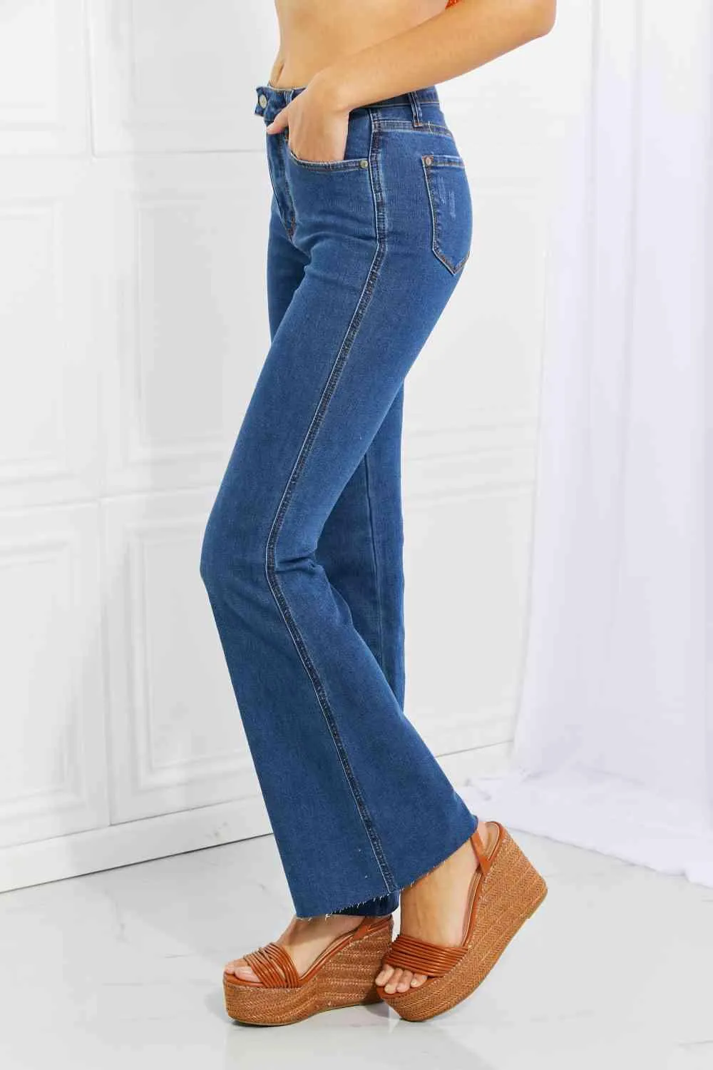 Judy Blue Ava Full Size Cool Jeans Tummy Control Flare