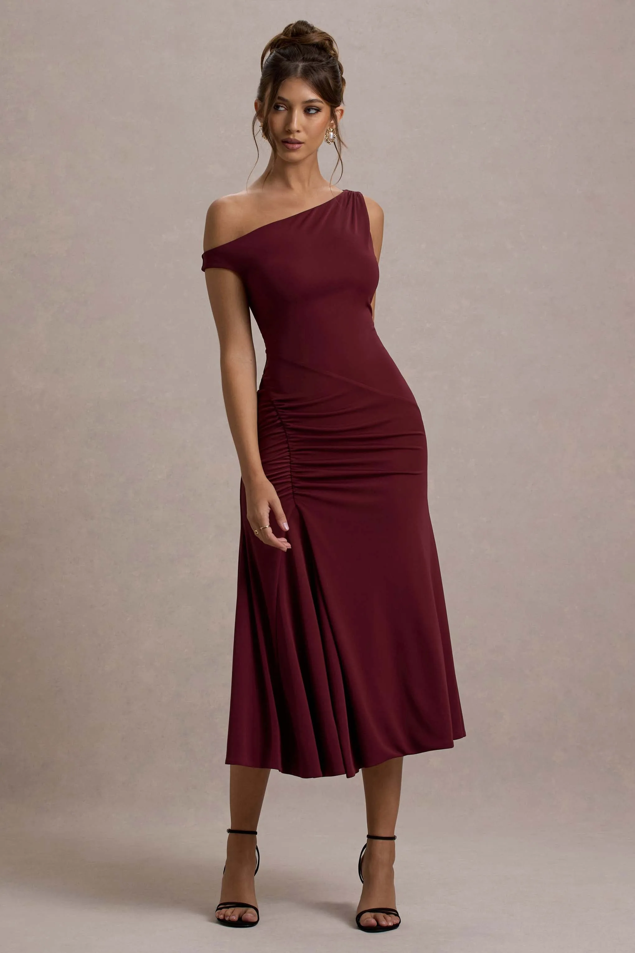 Kerensa | Port One-Shoulder Midi Dress