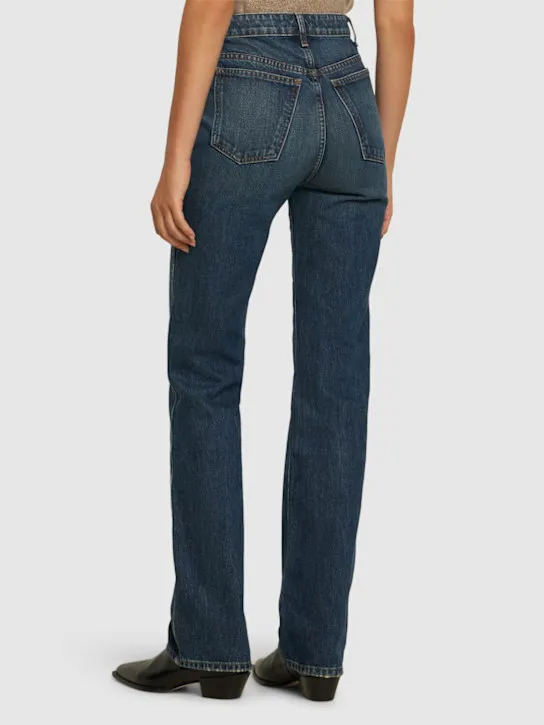 Khaite   Danielle high rise straight denim jeans 