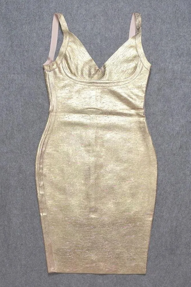 Kit Bandage Dress - Gold