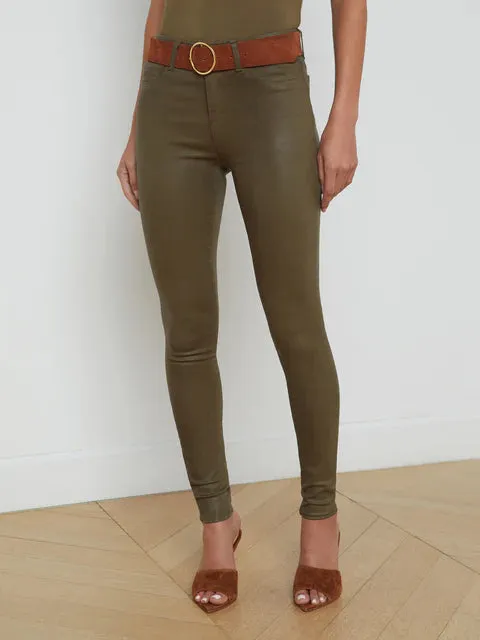 L'Agence Marguerite High Rise Skinny Pinewood Coated