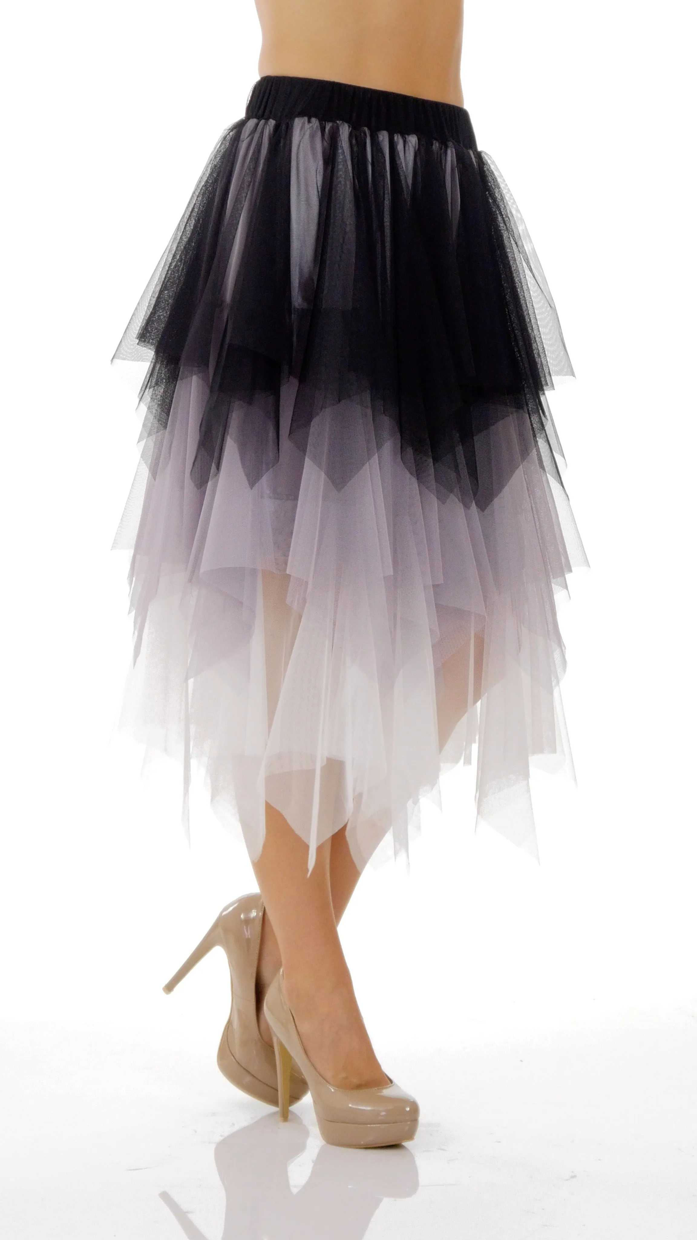 Layered Colors Tulle Skirt