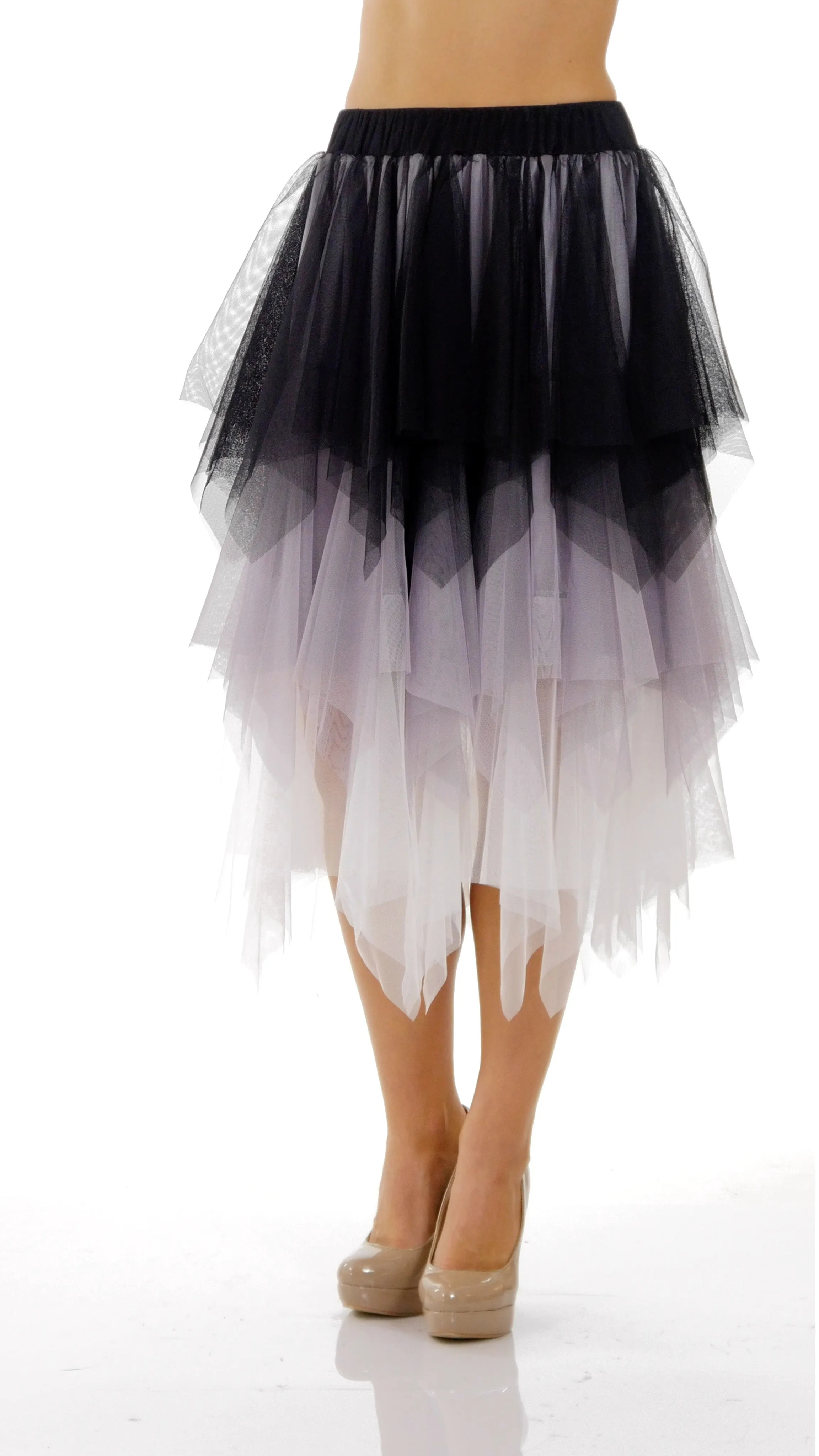 Layered Colors Tulle Skirt