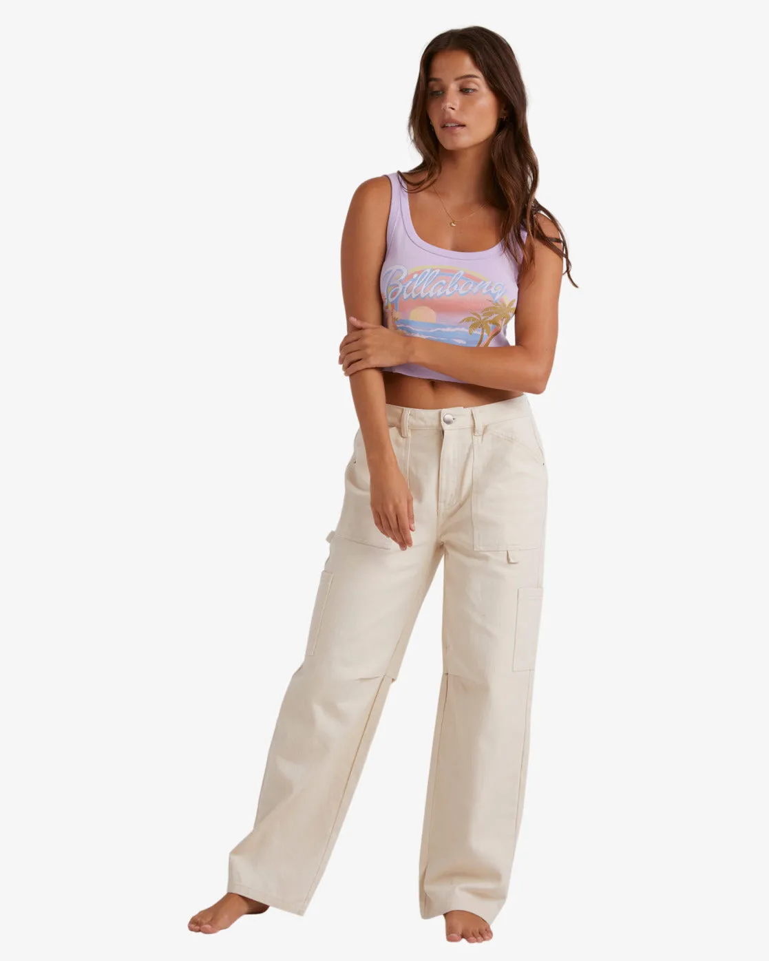 Leia Cargo Pants - White Cap