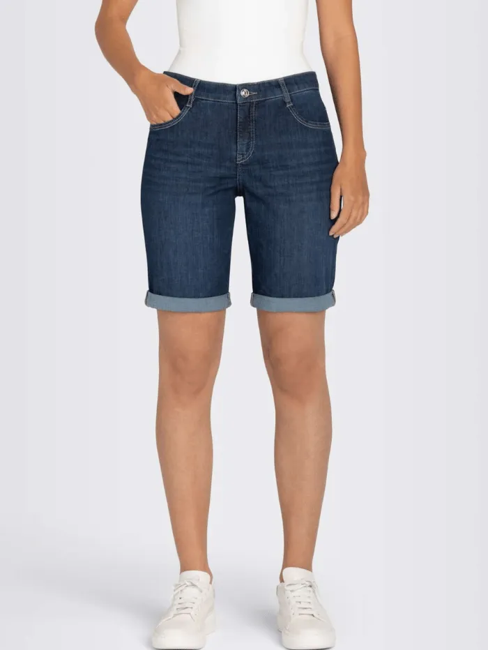 Mac Shorty Blue New Basic Wash Denim Shorts 2387 0393 D845