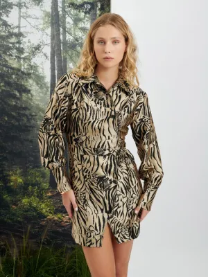 Maxine Animal Wrap Dress