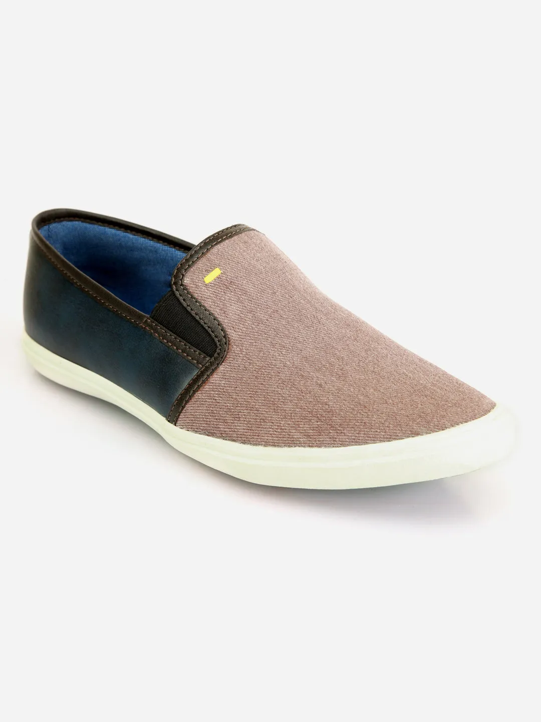 Men's Brown Navy Denim Smart Casual Slip On (IX1032)