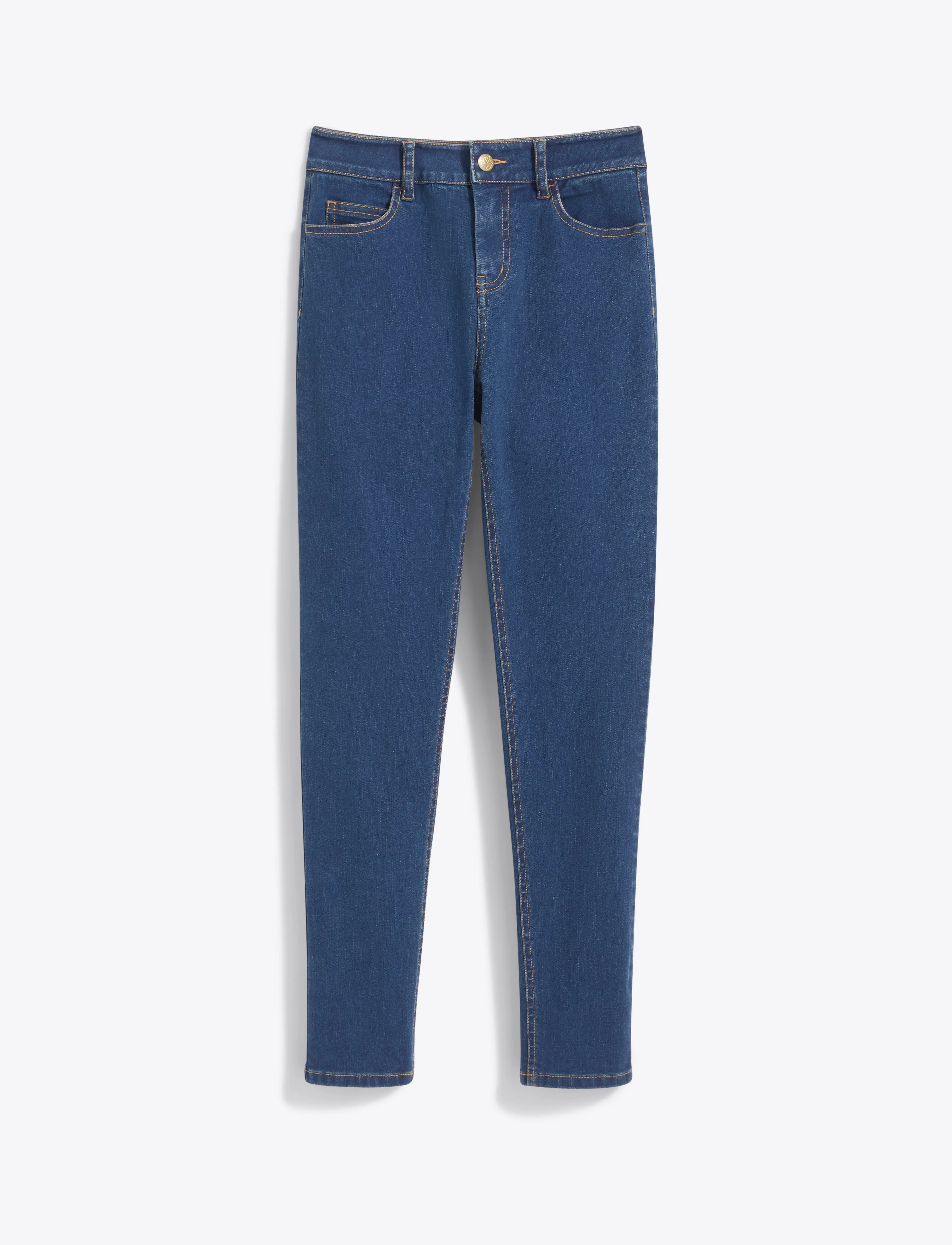 Mid-Rise Slim Jeans in Medium Wash