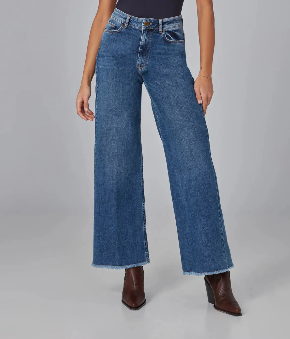 Milan High Rise Wide Leg Jeans