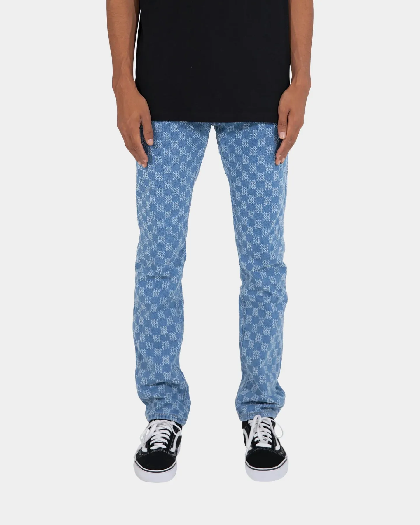 MNML D407 Checker Denim Jeans Blue