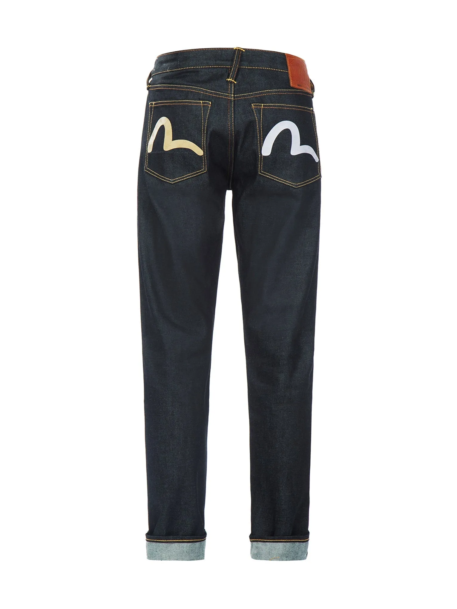 Monogram Embossed Seagull Print Carrot Fit Jeans #2017