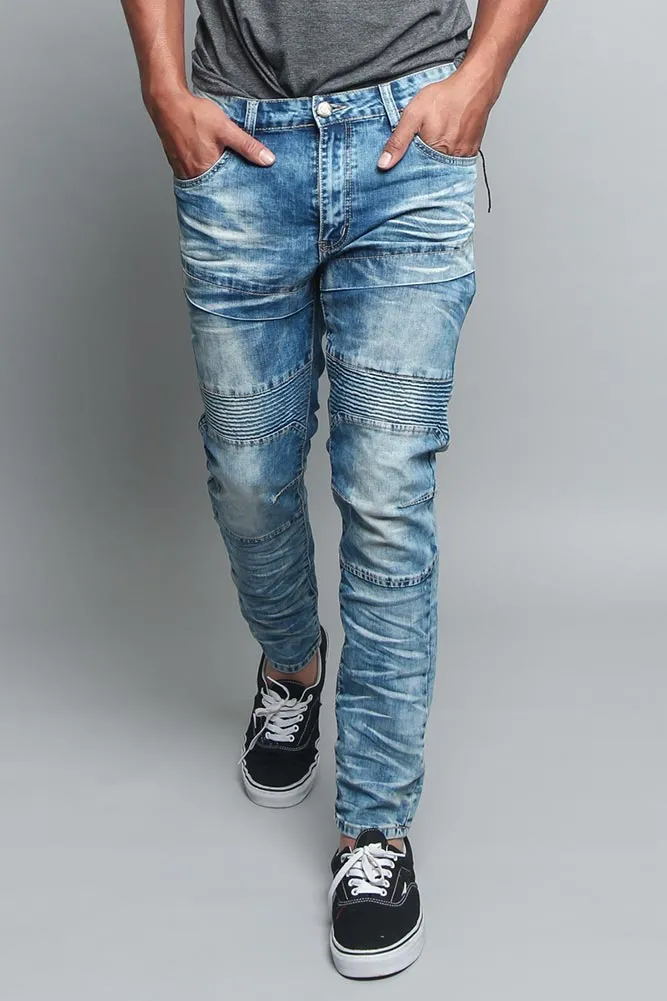 Moto Biker Denim Jeans