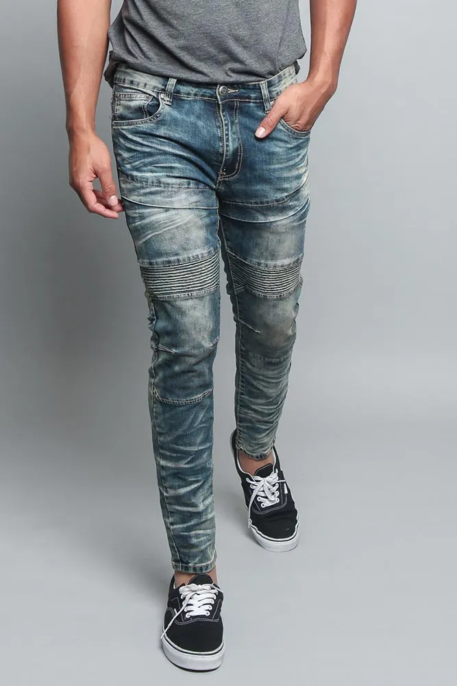 Moto Biker Denim Jeans