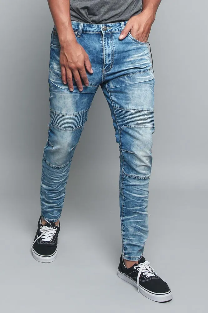 Moto Biker Denim Jeans