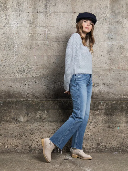 Moussy Mv Ashleys Wide Straight Jeans in Blue