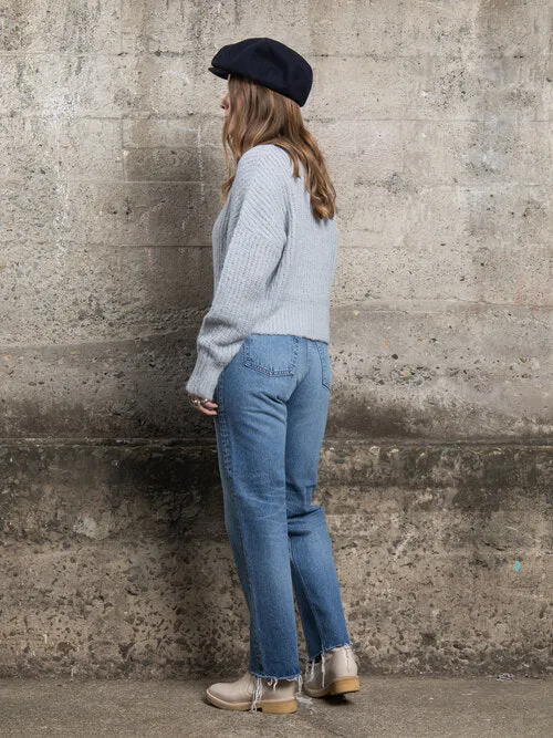 Moussy Mv Ashleys Wide Straight Jeans in Blue