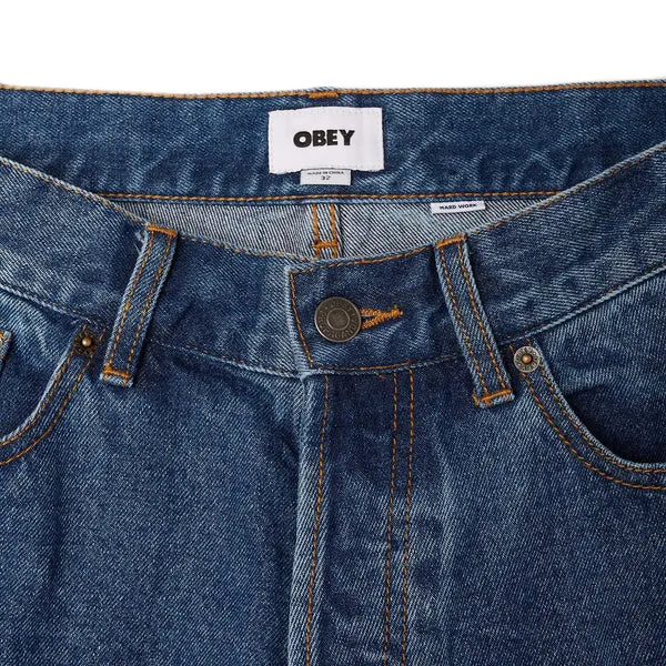 Obey Hardwork Denim Pant - Stonewash Indigo