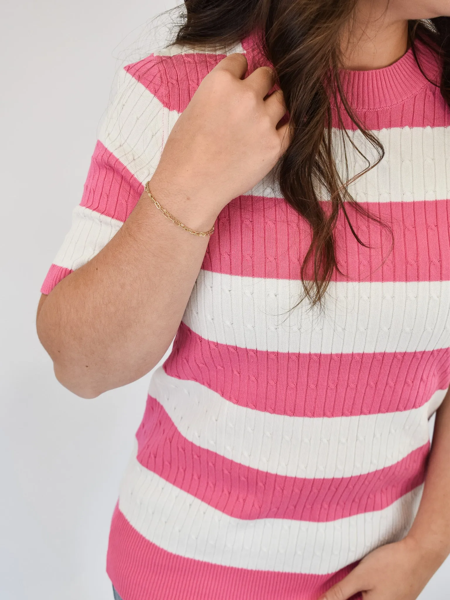 One Last Chance Striped Knit Sweater Top