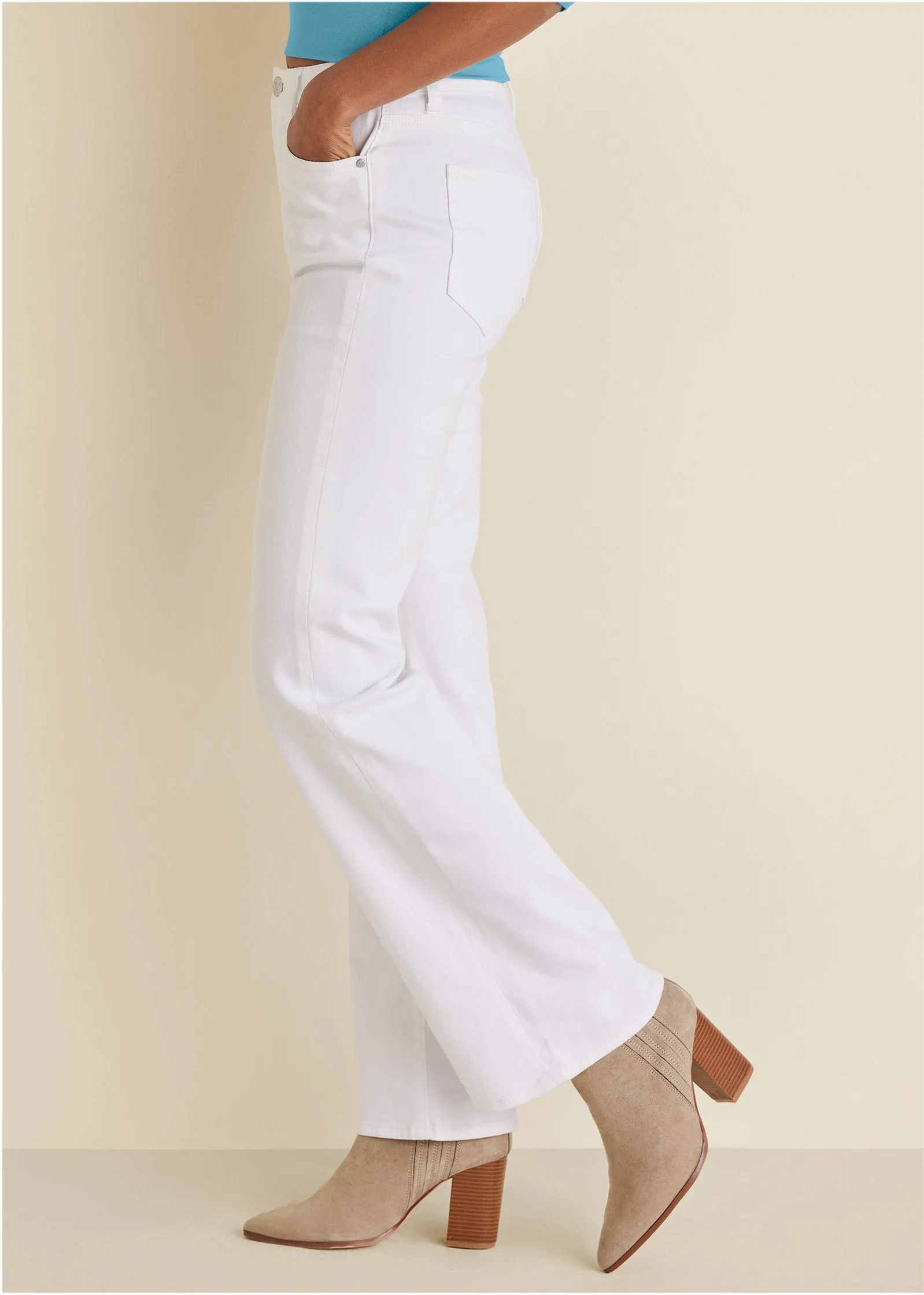 Penelope Modern Flare Jeans - White