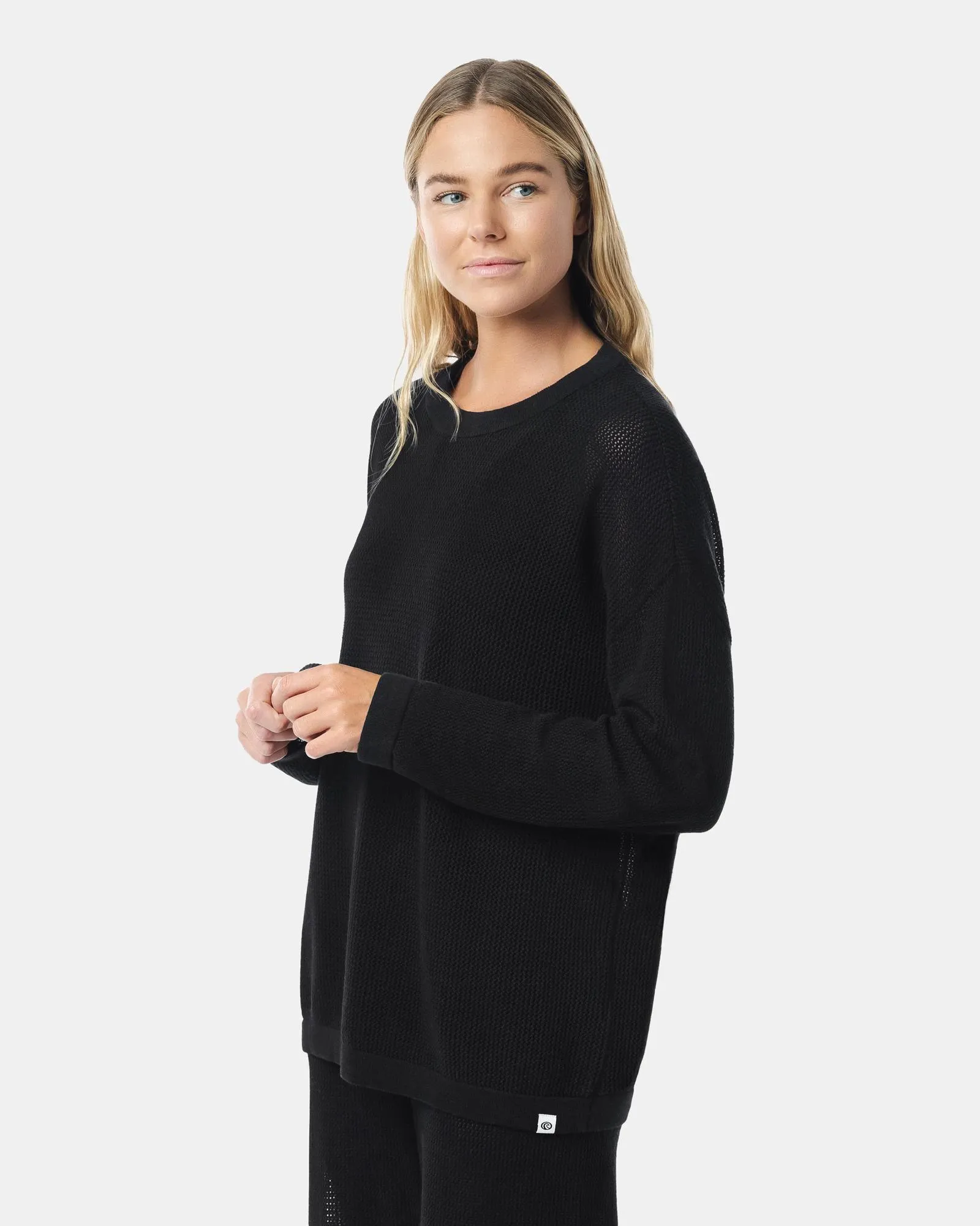 popular  Long Sleeve Oversized Knit Top - Piping Hot