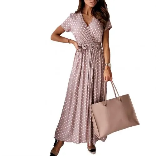 Queen - Long Dotted Wrap Dress