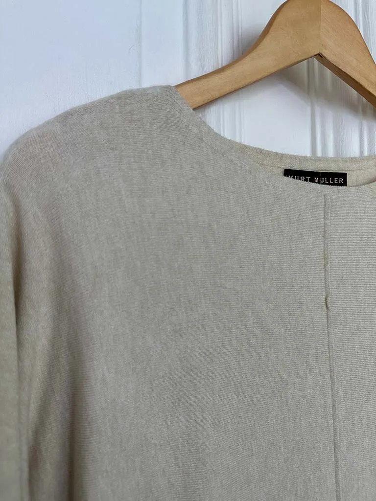 Raw Edge Super Soft Knit - Ecru