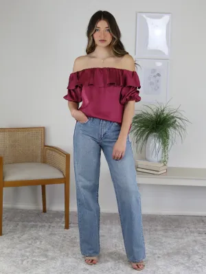 Relaxed Non-Stretch Straight Denim - Sale