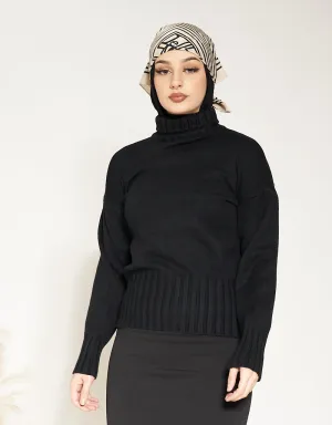 Rib Edge Knit Top