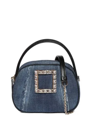 Roger Vivier   Viv&#x27; Ladybug denim top handle bag 