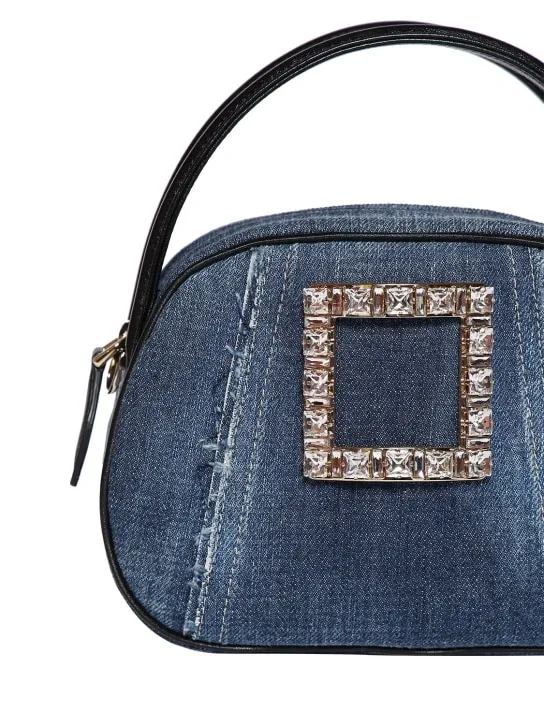 Roger Vivier   Viv&#x27; Ladybug denim top handle bag 