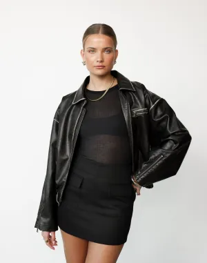 Roxy Mini Skirt (Black)