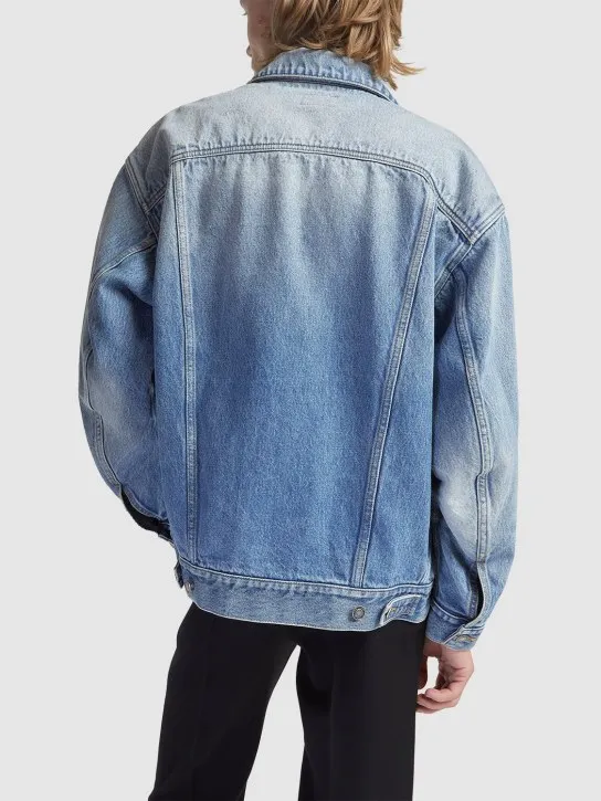 Saint Laurent   Egg shape cotton denim jacket 