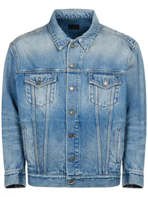 Saint Laurent   Egg shape cotton denim jacket 