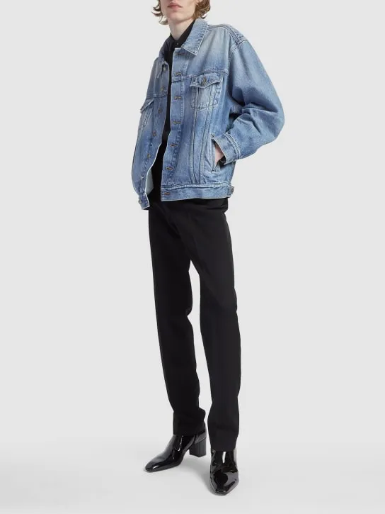 Saint Laurent   Egg shape cotton denim jacket 