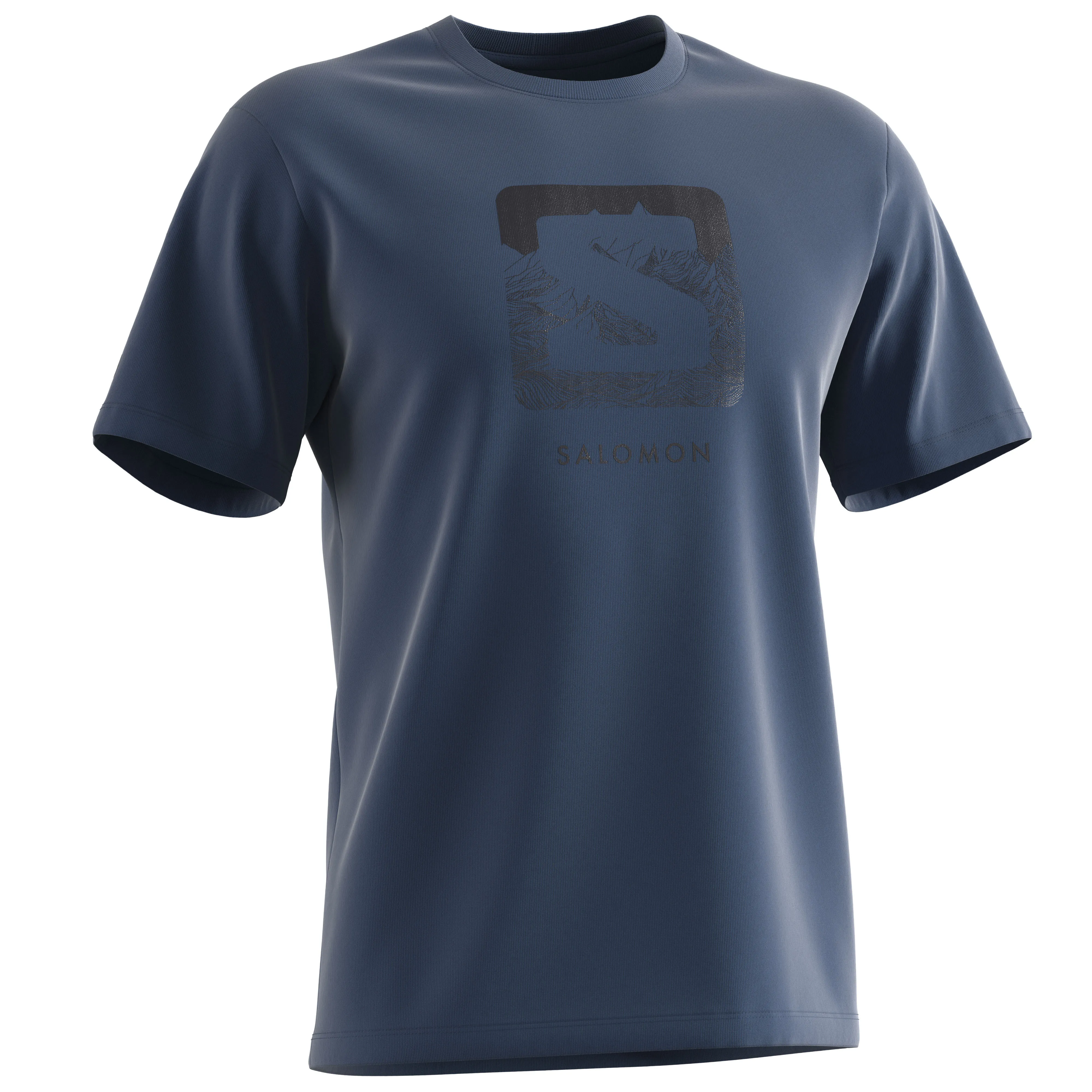 Salomon Men&#x27;s Outlife Logo T-Shirt Dark Denim | Buy Salomon Men&#x27;s Outlife Logo T-Shirt Dark Denim here | Outnorth