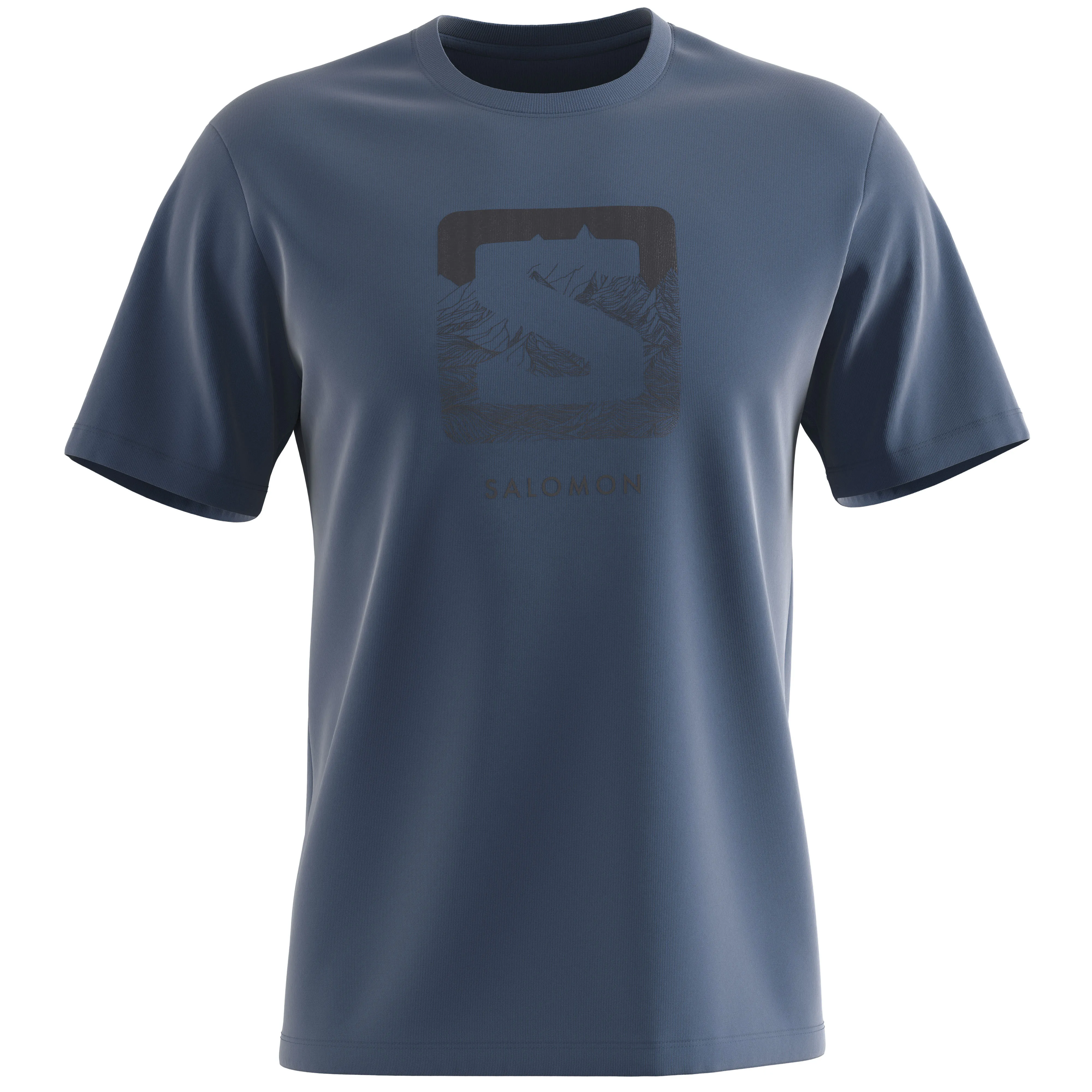 Salomon Men&#x27;s Outlife Logo T-Shirt Dark Denim | Buy Salomon Men&#x27;s Outlife Logo T-Shirt Dark Denim here | Outnorth